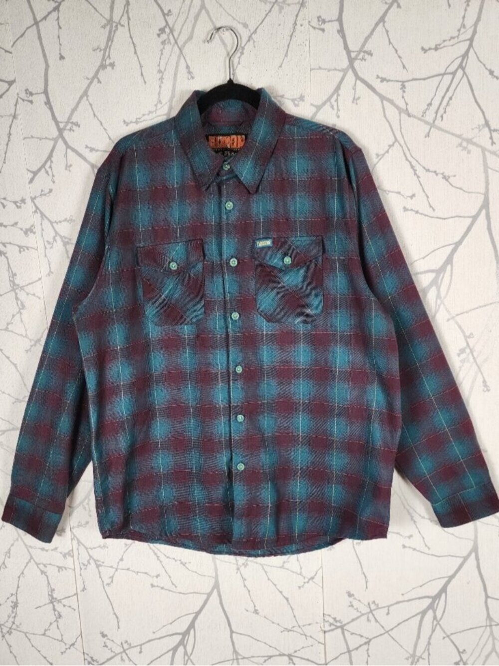 Dixxon Green Purple Plaid The Quack Western Flannel Shirt